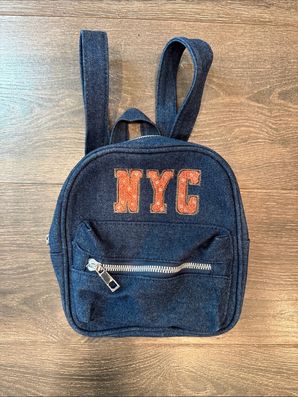 NYC Denim Mini Backpack - Blue